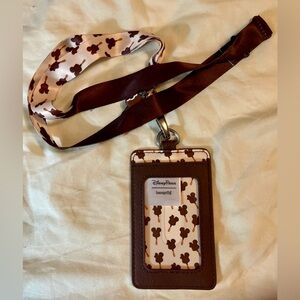 Disney Loungefly Mickey Ice Cream Bar   Lanyard ID Cardholder New